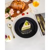 100PCS Black Plastic Plates, Disposable Party Plates with 50 Dinner