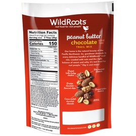 WildRoots Trail Mix, Made with Non-GMO Ingredients & Natural Flavor (Peanut Butter Chocolate, Pack of 3)