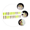 Healvian Ultra-thin Plastic Women's Fake Nails 24pcs Leopard Print Long