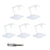 POMER Action Figure Stand, 5 Pcs Transparent Assembly Action Figure