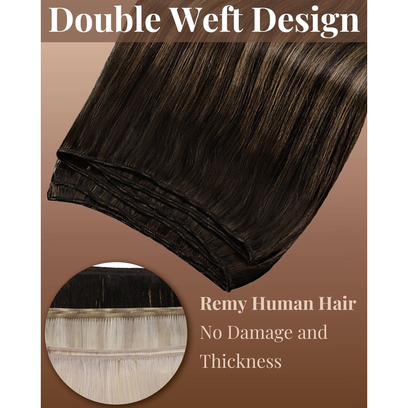 Hetto Balayage Sew in Hair Extensions Real Human Hair 22