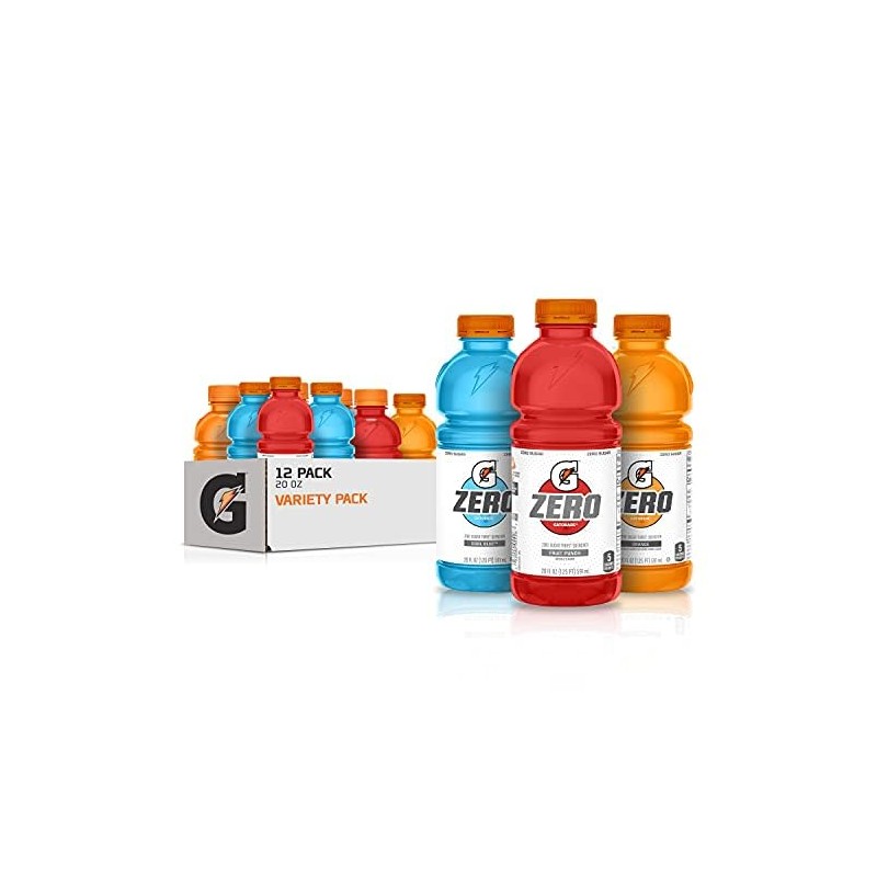 Gatorade G Zero Thirst Quencher, 3 Flavor Variety Pack, 20oz