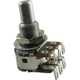 Bourns Mini Blend-Balance Guitar Potentiometer, 500K Dual MN Taper/Center Detent, Solid Shaft
