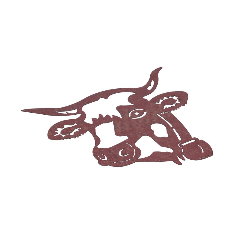 Peeping Cow Head Shape Animal Stake Decorative Metal Stake Garden