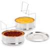 WUWEOT Stackable Steamer Insert Pans, 2 Tier Stainless Steel Pot-in-Pot