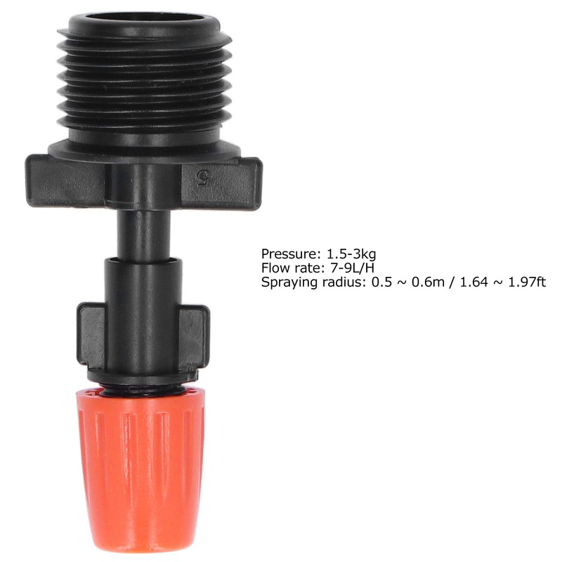 50pcs G1/2 Male Thread Misting Spray Nozzle Adjustable Water Spray