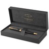 PARKER Sonnet Ballpoint Pen, Matte Black Lacquer with Gold Trim,