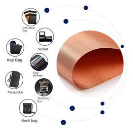 LOOGOOL Copper Fabric, EMF Protection Fabric Shielding RF & LF Electromagnetic Fields Anti Radiation Fabric Blocking 39"x43"
