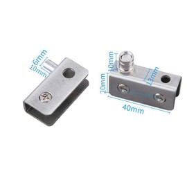[2 Pieces] Frameless Glass Door Hinge Door Pivot Hinge Glass Clamp for (5-8mm)
