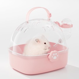 BUCATSTATE Hamster Carrier, Outing Cage, Carrying Bag, Breeding Cage, Travel, Hospital, Moving, Cleaning, Small Animals, Going Out, Pink