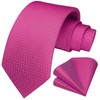 HISDERN Ties for Men Wedding Tie with Pocket Square Classic