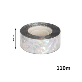 TopHomer 1.89 Inch Anti Bird Tape Ribbon Holographic Reflective Tape for Birds Scare Tape Double Sided Reflective Bird Reflector Ribbon for Keeping Birds Away