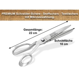 Universal Scissors Dressmaking Scissors with Micro Teeth Fabric Scissors Textile Scissors Work Scissors Craft Scissors 22 cm Super Cut
