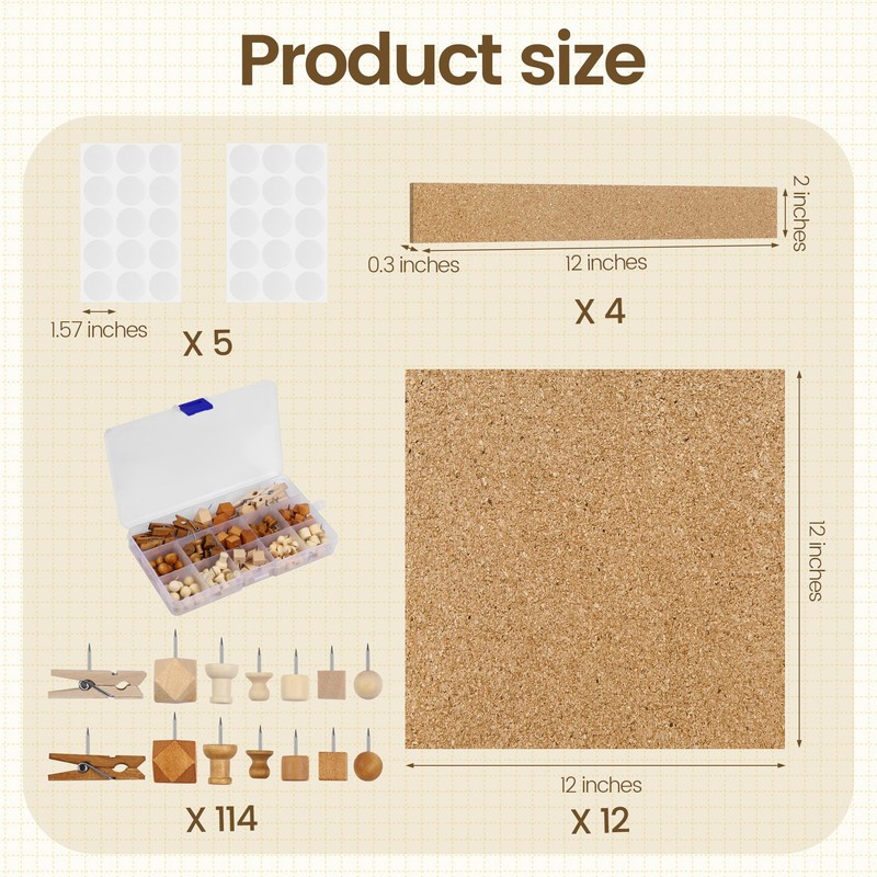 Aodaer 12 Pack Cork Boards 48" x 36" Thick Bulletin