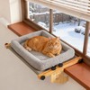 Cat Window Perch - Drill-Free Adjustable Sill Hammock, Sturdy Wood