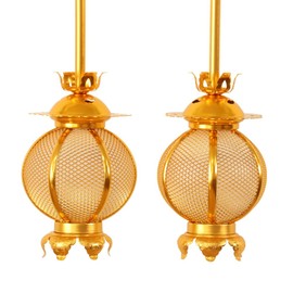 Hanging Lanterns (Hanging Lanterns) Aluminum Round Small / Diameter 3.0 inches (7.5 cm), 1 Pair