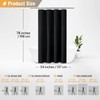 BTTN Stall Fabric Shower Curtain, 54x78 Inch Long Linen Textured