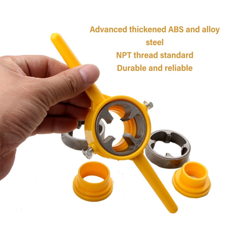 6Pcs PVC Pipe Threader Set 1/2 3/4 1in NPT Tap