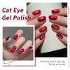 JR 12pcs 12ml Gel Polish Red Series Includes Cat Eye