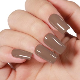 AILLSA Caramel Brown Gel Nail Polish Coffee Dark Nude Gel Polish Fall Winter Color Gel Nail Polish Natural Sepia Long Lasting Soak Off U V Gel Nail Salon DIY Holiday Gifts for Women 0.51 Fl Oz/GF06