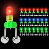 21Pcs Led Night Fishing Rod Bite Bait Alarm Light with