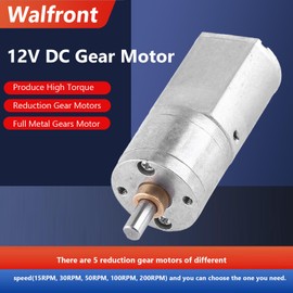 High Turbo Geared Box Motor DC12V Reduction Motor Full Metal Gear Motor Reduction Geared Motor for DIY Projects Robots Model Cars Household Appliances (12V 100RPM)