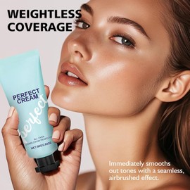 2Pcs Body Coverage Perfector, All over Complexion Perfector with Extra Large Body Makeup Brush, Tattoo Cover up Cream, Waterproof Leg Foundation, Long-Lasting Sweat-Proof Coverage Concealer for Women