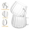 Gatuida 2pcs Transparent Glass Drinking Mugs Creative Coffee Cups for