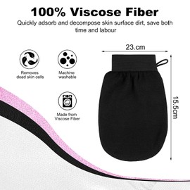 Ondaring 3 Pack Exfoliating Mitts Body Scrub Glove Bath SPA Exfoliating, Dual-Sided Deep Clean Exfoliation Scrubbing Mitt, Dead Skin Remover Glove Deep Body Scrubber for Women and Men