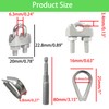 ZCLGOOD 8PCS 5/32" M4 Wire Rope Clamps with Thimbles Set,