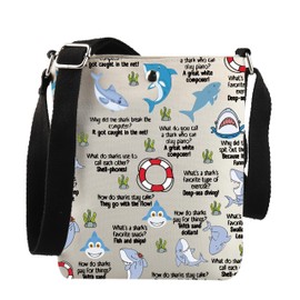 Aquarium Life Gift Sharks Lover Crossbody Bag Marine Biologist Gift Ocean Lover Gi-ft (Shark CA XK)