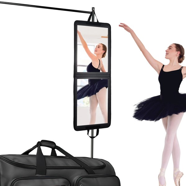 LPHUMEX Foldable Portable Full Length Mirror for Camping, Travel, Dancers,