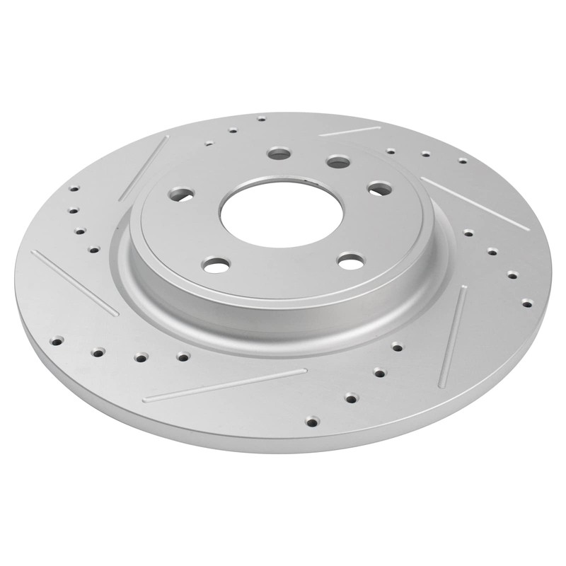 TRQ Rear Brake Pad & Rotor Kit Performance Ceramic Premium