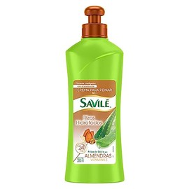 Savilé Crema para Peinar Rizos Hidratados con Almendras y Vitamina E, Verde, 300 ml