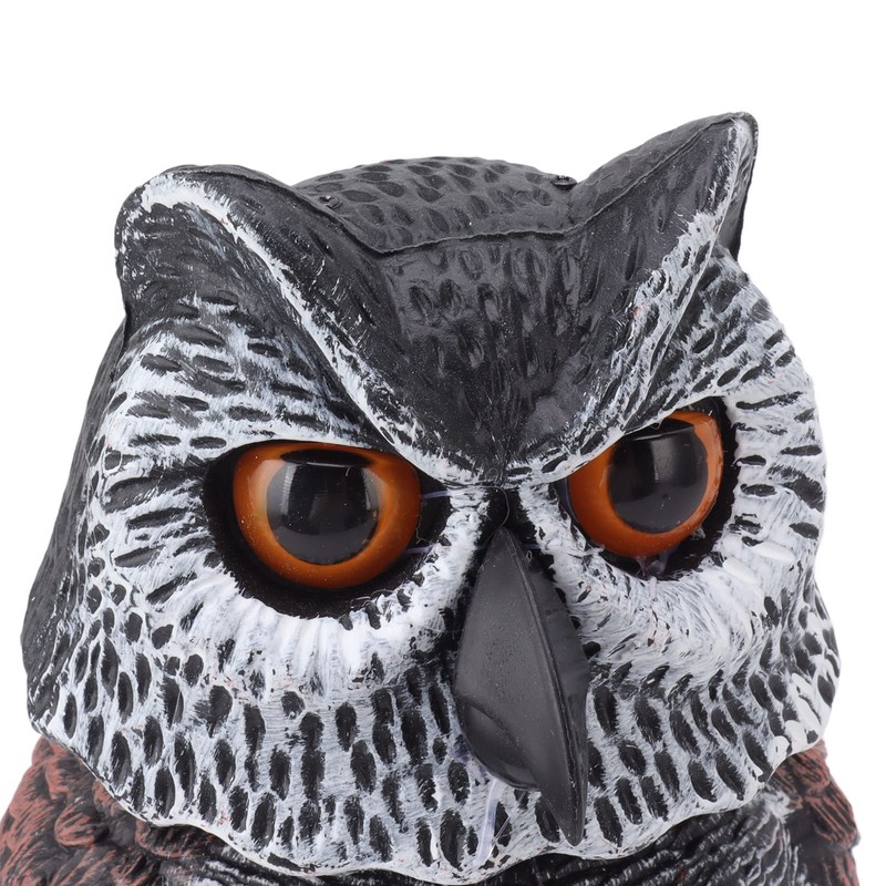 Tomotato Fake Owl Bait, Owl Scarecrow with Rotating Head, Plastic