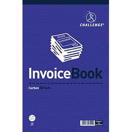 Challenge Large Duplicate Invoice Book, Carbon without Vat, 50 Pages, 1 pack, A4 (297 x 195 mm)