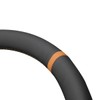 MEWANT DIY Black Brown Artificial Leather Steering Wheel Wrap for