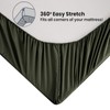 Soifox King Size Fitted Sheet Olive Green - Bed Sheets