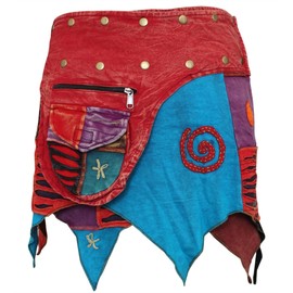 SHOPOHOLIC FASHION Women Hippie Festival Gothic Skirt (Red)