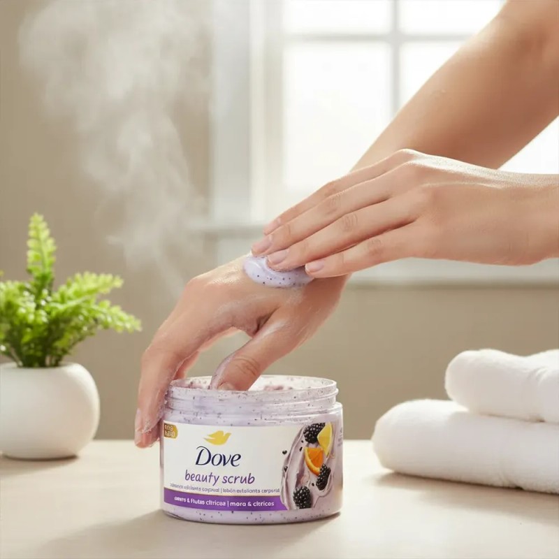Exfoliante Dove Beauty Scrub Mora Y Cítricos 280g