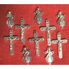 LOT OF 10Cross Stainless Steel Catholic Jesus Crucifix & ROSARY