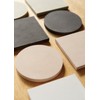 soil D347 WH Diatomaceous Earth Coasters, Large, Square, Set of
