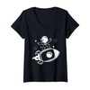 Womens Cute Rocketship Surfing Astronaut in Outer Space for Kids
