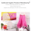Myungjin Reusable Waterproof Household Dishwashing Non-Slip Cleaning Rubber Gloves with