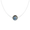 LES POULETTES BIJOUX - Silver Necklace Solitaire Pearl 11mm -