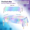 3 Pcs Iridescent Waves Tablecloths Ocean Wave Tablecloths 54 x