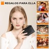Cartera para Mujer Pequeña，Carteras de Cuero Plegable y Compacta