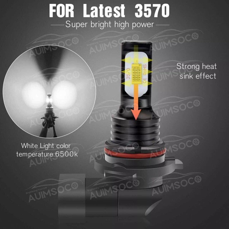 AUIMSOCO HB4 9006 LED Car Light Bulbs 6500K Conversion Kit
