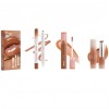 Olibolla Volume Lip Trio Kit Liner,gloss Lipstick Nude Brown
