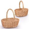 Woodluv Storage Baskets Set of 2, Wedding Flower Girls Baskets,
